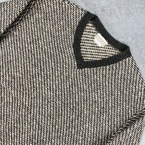 Vtg Coldwater Creek Sweater‎ Womens Sz L (?) Wool Blend V-Neck Pullover USA Made
